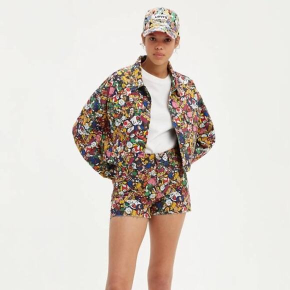 Levi’s x Super Mario Women’s Cropped Trucker Jacket | Iconic Denim Collab - Picture 5 of 8